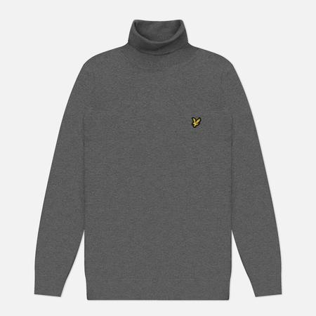 Мужской свитер  Cotton Merino Turtleneck, цвет серый, размер M Lyle & Scott