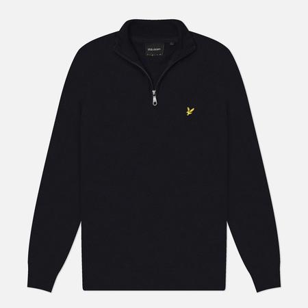 Мужской свитер  Cotton Merino Quarter Zip, цвет синий, размер XL Lyle & Scott
