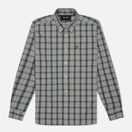 Мужская рубашка  Washed Check Poplin, цвет серый, размер S Lyle & Scott