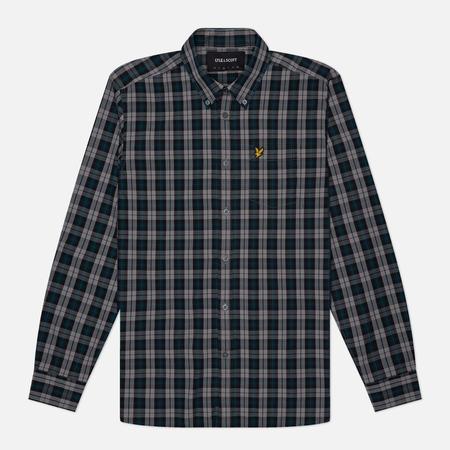 Мужская рубашка  Washed Check Poplin, цвет серый, размер S Lyle & Scott
