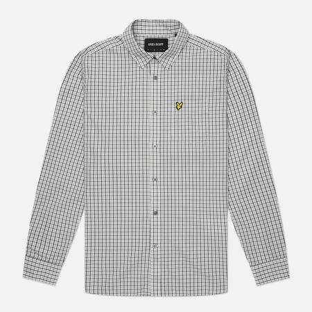 Мужская рубашка  Checked Gingham, цвет серый, размер L Lyle & Scott