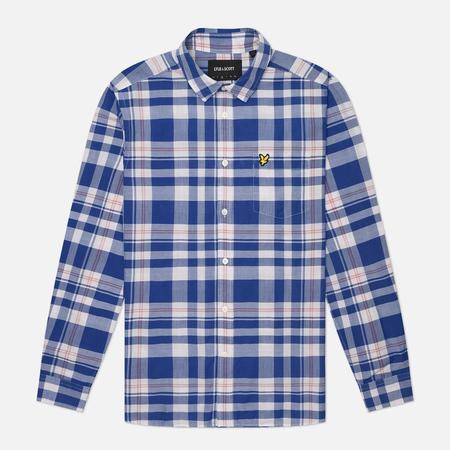 Мужская рубашка  Spring Tartan, цвет синий, размер M Lyle & Scott