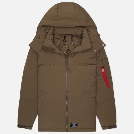 Мужской пуховик  Puffer Parka, цвет коричневый, размер XXL Alpha Industries