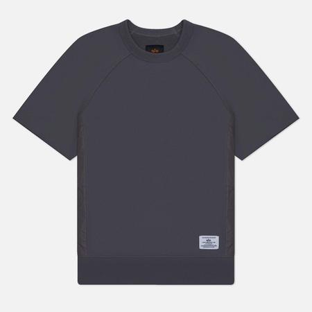 Мужская толстовка  Short Sleeve, цвет серый, размер L Alpha Industries
