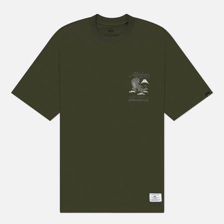 Мужская футболка  Tiger Search And Destroy, цвет оливковый, размер S Alpha Industries