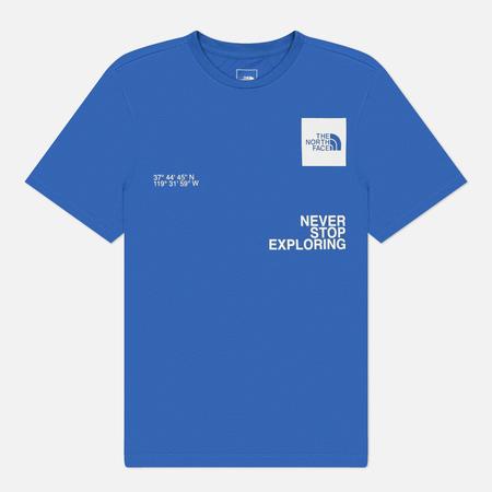 Мужская футболка  Mountain Foundation Coordinates, цвет голубой, размер XXL THE NORTH FACE