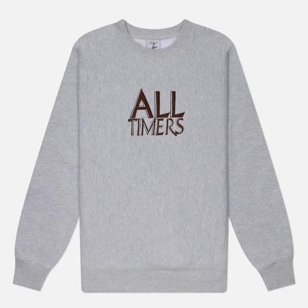 Мужская толстовка  Taverna Embroidered Crew Neck, цвет серый, размер S ALLTIMERS