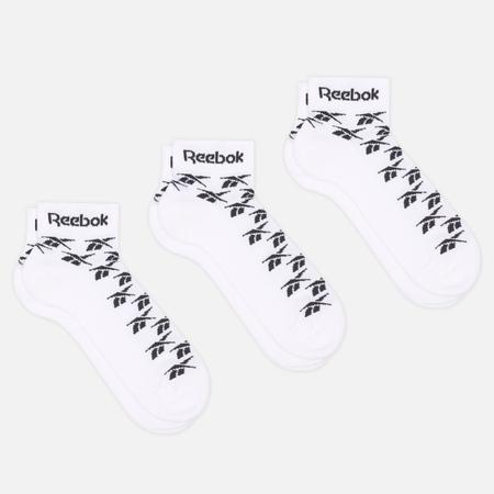 Комплект носков  Ankle Vector 3-Pack, цвет белый, размер 37-39 EU Reebok