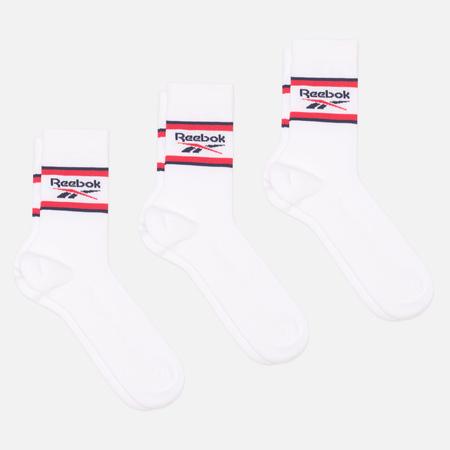 Комплект носков  Crew BB 3-Pack, цвет белый, размер 37-39 EU Reebok