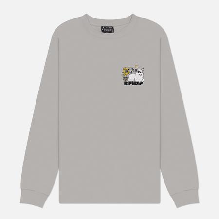 Мужской лонгслив  No Music No Life, цвет серый, размер XXL RIPNDIP