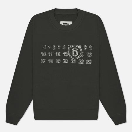 Женская толстовка  Big Logo Numbers Crew, цвет серый, размер XS Maison Margiela MM6