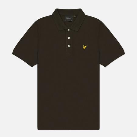 Мужское поло  Plain Regular Fit, цвет оливковый, размер L Lyle & Scott