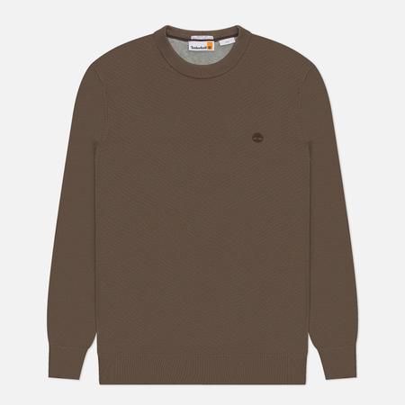Мужской свитер  Williams River Cotton YD Crew, цвет коричневый, размер S Timberland