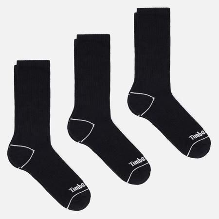Комплект носков  3-Pack Bowden Crew, цвет чёрный, размер 42-46 EU Timberland