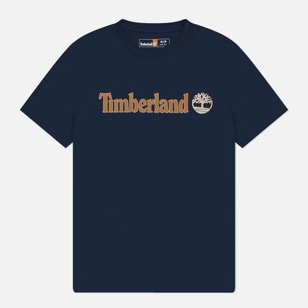 Мужская футболка  Kennebec River Linear Logo, цвет синий, размер XL Timberland