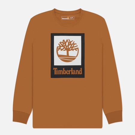 Мужской лонгслив  Stack Logo Colored, цвет коричневый, размер XXL Timberland