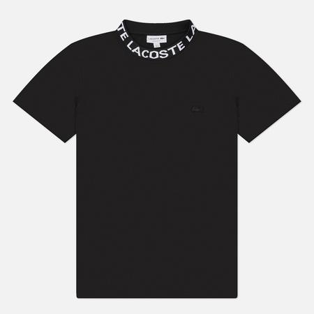 Мужская футболка  Branded Pique, цвет чёрный, размер L Lacoste