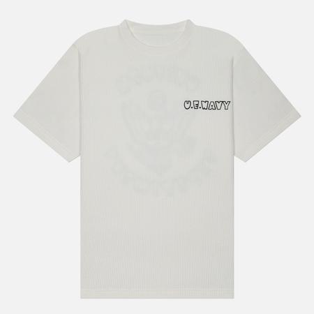 Мужская футболка  x Koichi Yairi U.E. Navy Waffle, цвет белый, размер L UNIFORM EXPERIMENT