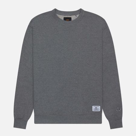 Мужская толстовка  Essential French Terry Crew Neck, цвет серый, размер XS Alpha Industries