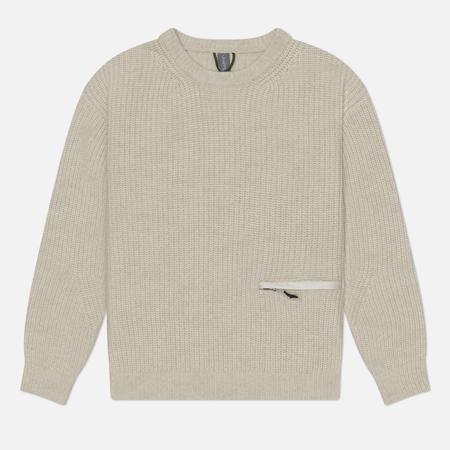 Мужской свитер  Oversized Crew Neck Knit, цвет бежевый, размер L UNAFFECTED