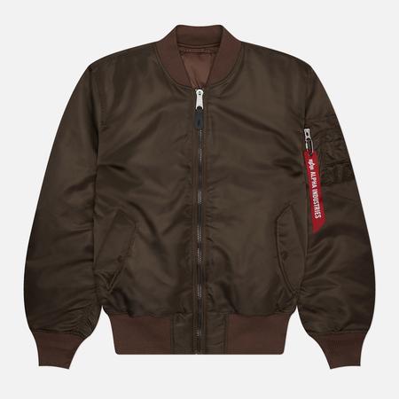 Женская куртка бомбер  MA-1, цвет коричневый, размер L Alpha Industries