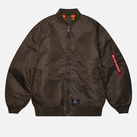 Женская куртка бомбер  Oversized MA-1 Mod Flight, цвет коричневый, размер S Alpha Industries