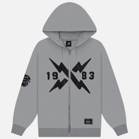 Мужская толстовка  CRS Biker Hoodie Zip-Up, цвет серый, размер L KANGOL