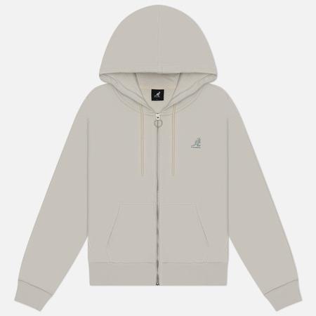 Женская толстовка  Classic Logo Zip-Up, цвет бежевый, размер L KANGOL