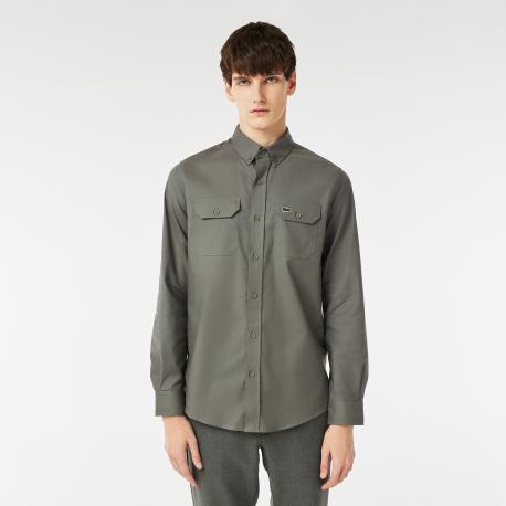 Мужская рубашка  Slim Fit Button Collar Lacoste
