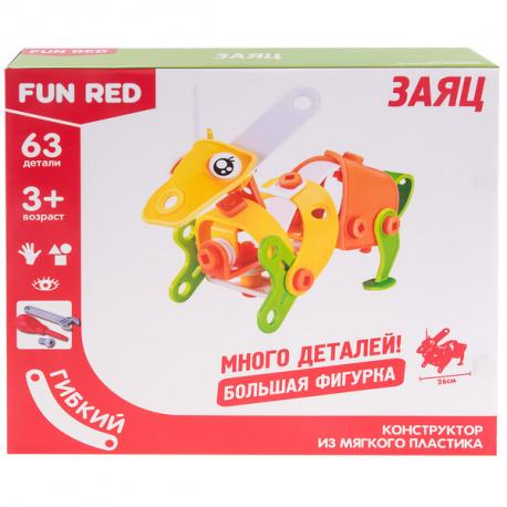 Конструктор гибкий "Заяц ", 63 детали Fun Red