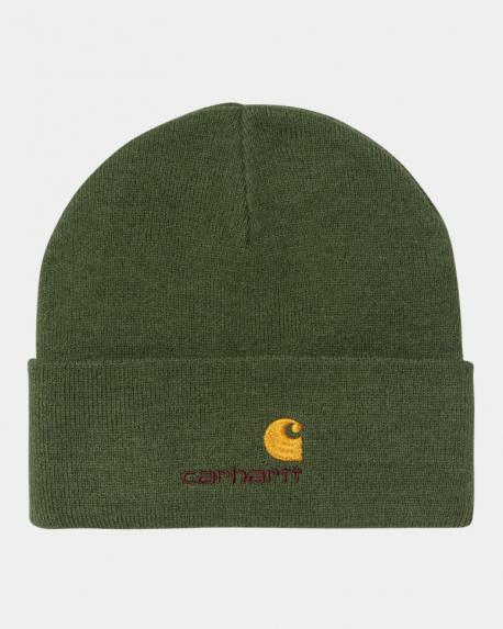 Шапка  American Script Beanie FW25 Tarragon Carhartt WIP