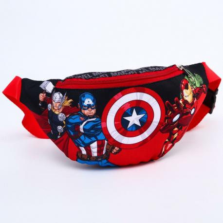 Сумка поясная детская для мальчика, 25х6х13 см, мстители Marvel