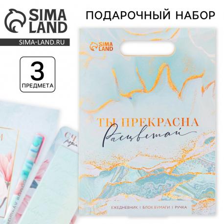 Подарочный набор, ежедневник, стикеры и ручка Artfox