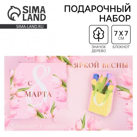 Подарочный набор, блокнот и значок Artfox