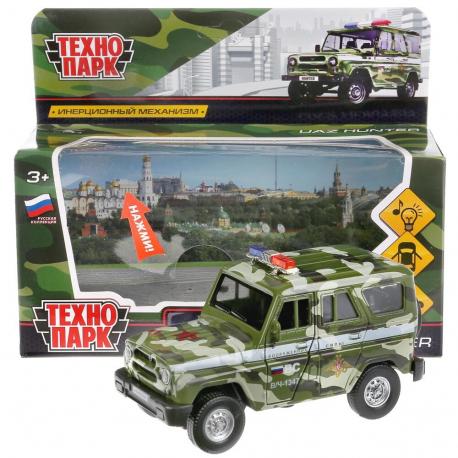 Машина металлическая с функциями "свет" или "звук" UAZ,  HUNTER-MIL-SL Технопарк