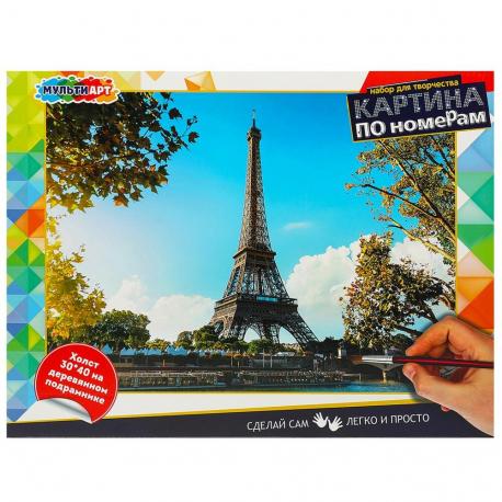 Набор для росписи холстов по контуру, по номерам  CANV30X40-EIFEL Multi Art