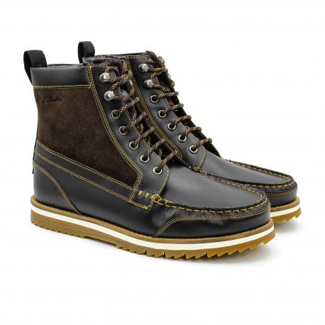 Мужские высокие топсайдеры , коричневые Clarks