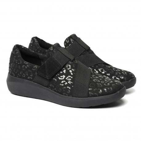Женские кроссовки , черные Clarks