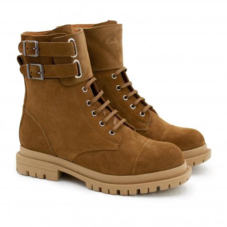 Женские высокие ботинки , коричневые Clarks