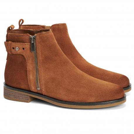 Женские полусапоги  (Memi Lo 26161646), коричневые Clarks