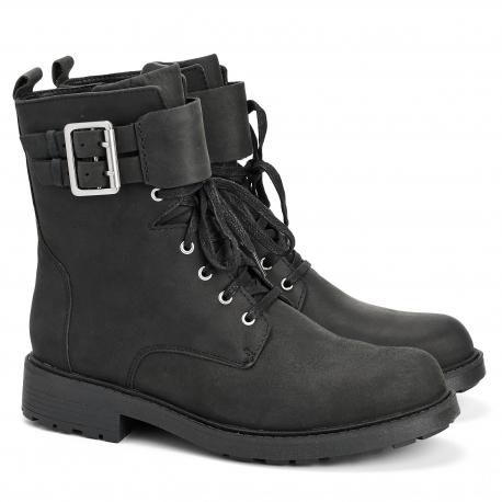 Женские высокие ботинки , черные Clarks