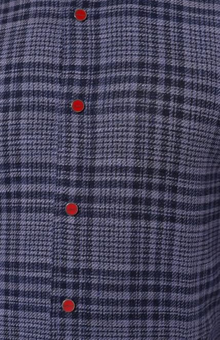Рубашка из шерсти и шелка KITON