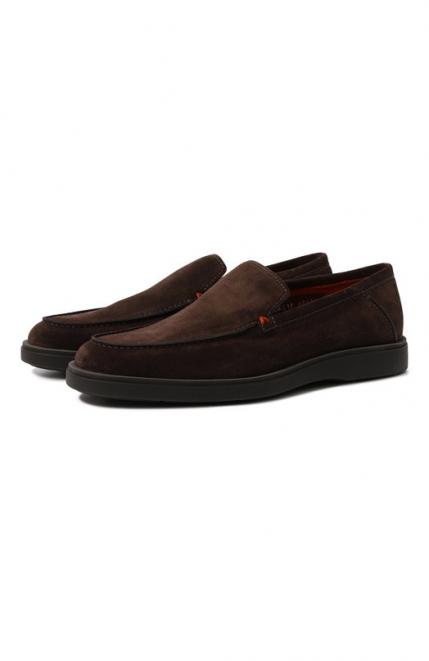 Замшевые лоферы Detroit Santoni