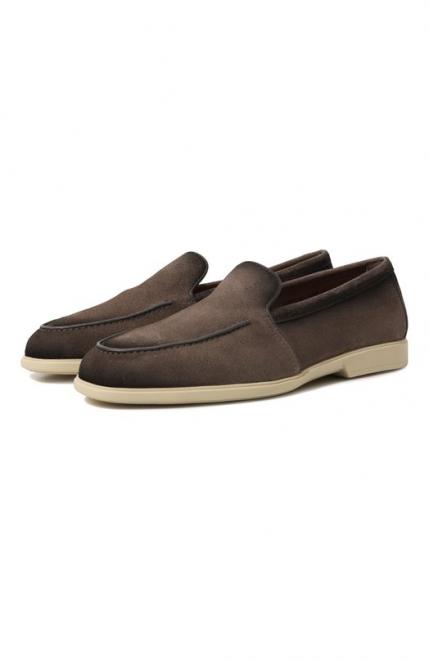 Замшевые лоферы Malibu Santoni