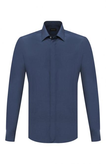 Сорочка из шелка и хлопка Zegna