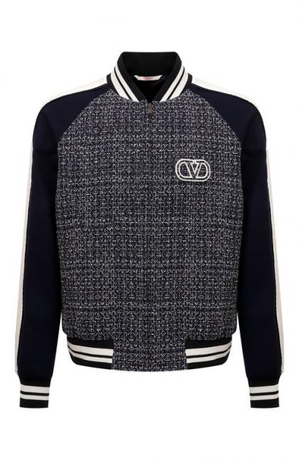 Бомбер из хлопка и шерсти Valentino