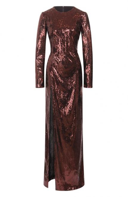 Платье с отделкой пайетками Dolce&Gabbana