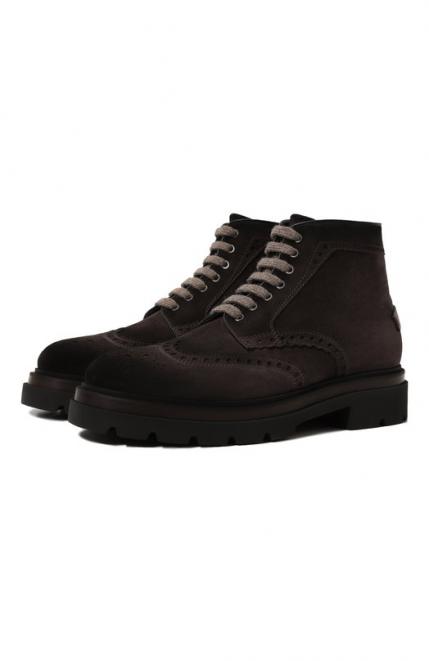 Замшевые ботинки Milano Santoni