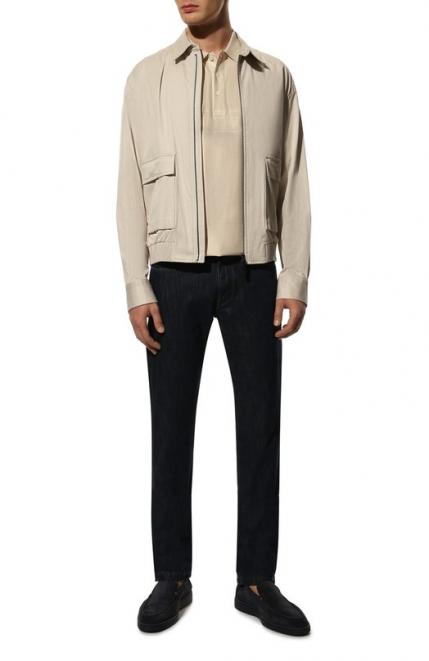 Замшевые лоферы Detroit Santoni
