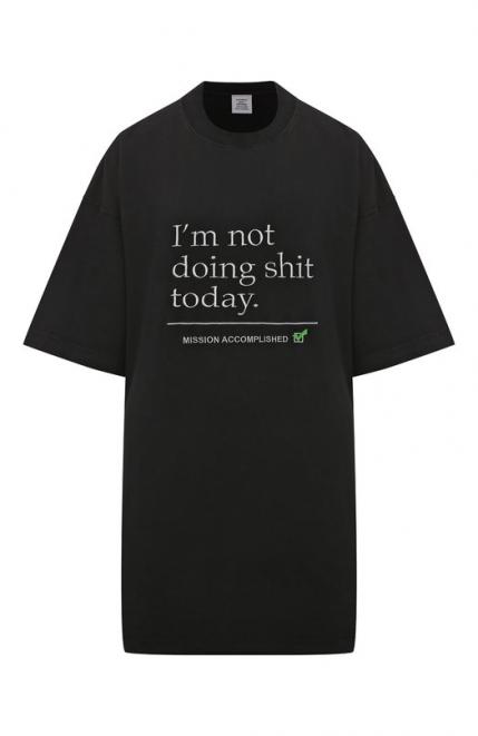 Хлопковая футболка Vetements